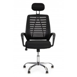 Fotel obrotowy biurowe krzesło zagłówek bujanie