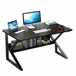 Biurko komputerowe, biurowe z półką 100x60cm brązowe