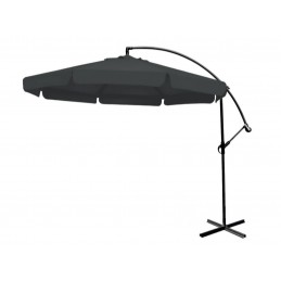 Duży szary parasol ogrodowy składany 350 cm